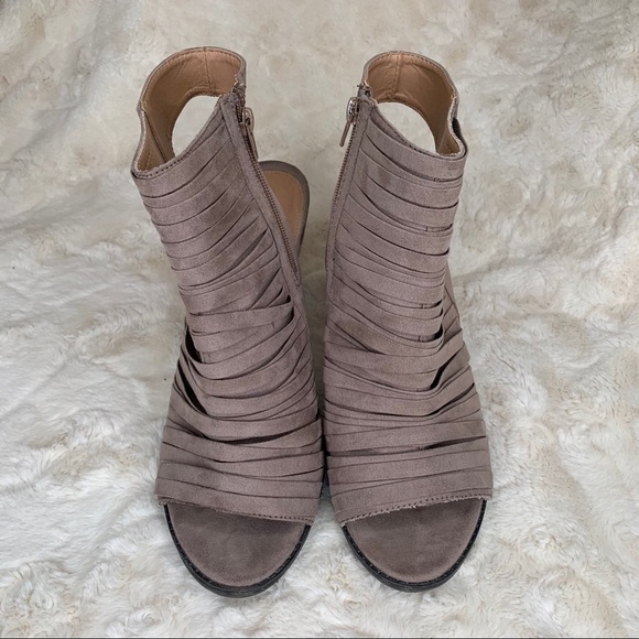 Report Potts Heels Open Toe Zip heel booties size 11 - Picture 2 of 8